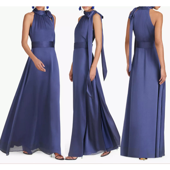 SACHIN & BABI KAYLA GOWN IN DEEP COBALT SIZE 6 - Picture 1 of 8